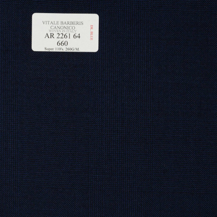 AR 2261 64 CANONICO - 100% Wool - Xanh Dương Trơn